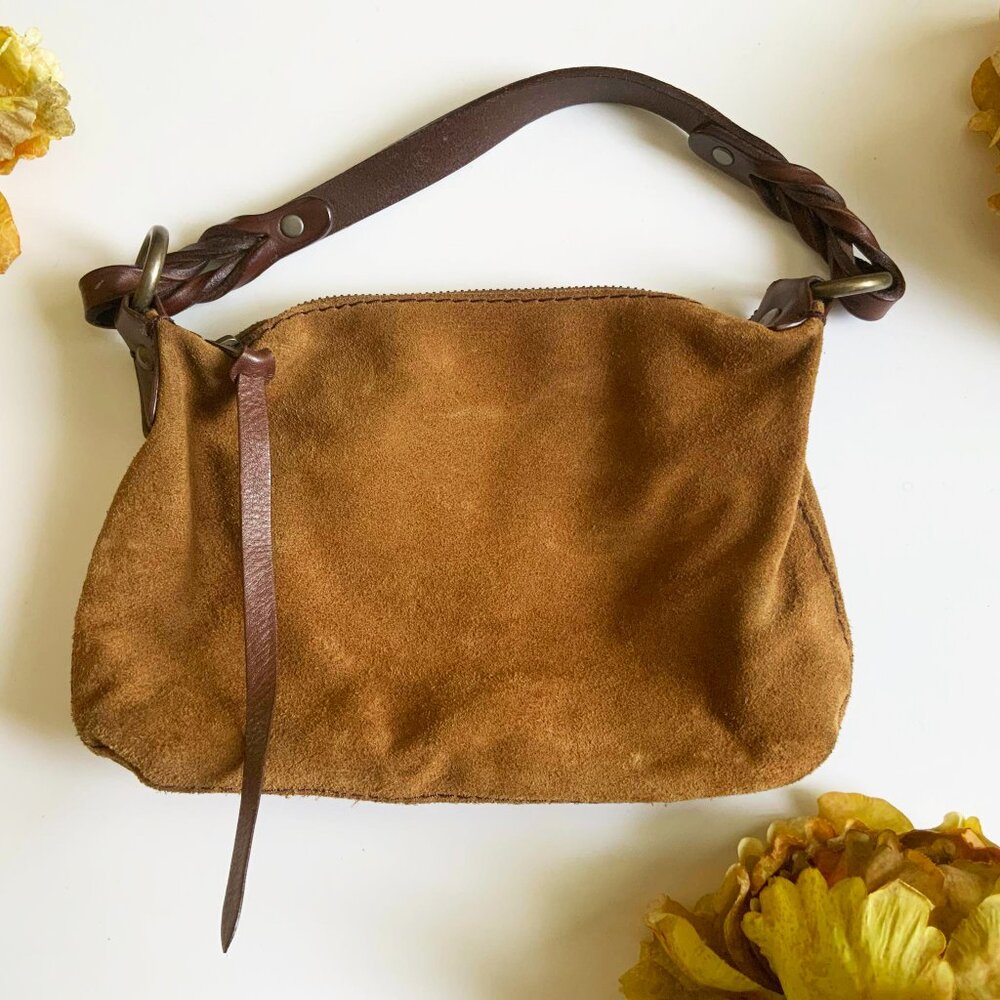 Pre-owned GAP Brown Suede Top Handle Minimalist Bag